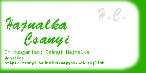 hajnalka csanyi business card
