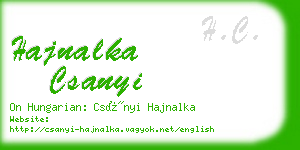 hajnalka csanyi business card